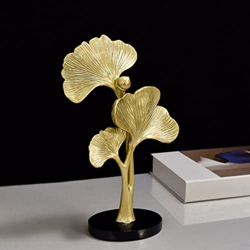Homoyoyo Home Decor Modern Ginkgo Leaf Statues Crafts Sculpture Desktop Ornaments Home Office Figurine Accent Decor Office Decor #TOP7