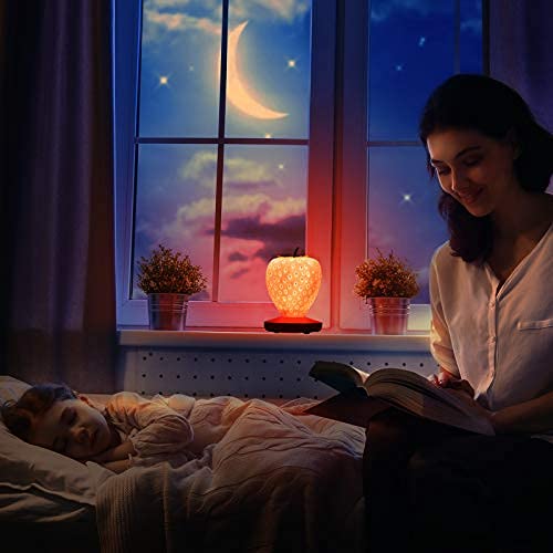 Miniatura 7 de Luz nocturna de fresa de Navidad, bonita lámpara de fresa de silicona, lámpara LED de noche para niños, 3 modos táctiles, lámpara de noche para
