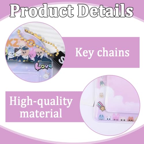 AYVRUOP Stay Fotokartenhalter Schlüsselanhänger,Teiliges SKZ Merch für Kpop Fans,Süße SKZOO Anhänger,Kpop Photocard Holder,Fotokarten Halter Kpop,1Pcs