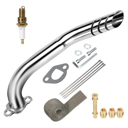 HIAORS Mini Bike Exhaust Pipe Header Kit Compatible with Predator 212cc 224cc...