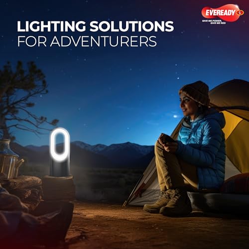 Image of Eveready Archlite HL81, Rechargeable Emergency Lantern Cum Torch, 19W Lantern + 2W Torch, Handheld and Handle-Free, USB Type-B Charging, 330 Emergency Light, 6 Months Warranty, Pack of 1
