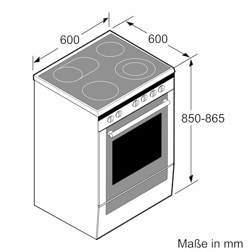Foto von Bosch HKR39C250 Serie 4 Elektro-Standherd, 60 cm breit, EcoClean Direct Reinigungshilfe, 3D Heißluft Backen auf 3 Ebenen, LED-Display-Steuerung, erweiterbare Kochzone für großes Kochgeschirr