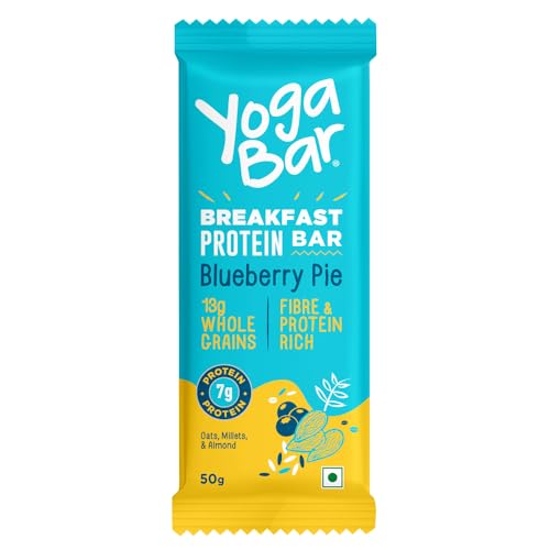 Yogabar Breakfast Bar - Pack of 6 Assorted Bars, 50gram Each