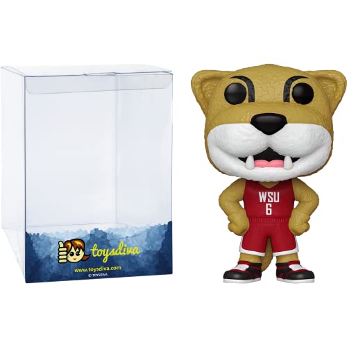 Butch T. Cougar: P O P ! College Vinyl Figurine Bundle With 1 Compatible 'Toysdiva' Graphic Protector (52977 - B)