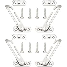 4 Pcs Window Limiter, Casement Stopper Window Limiter Stainless Steel with Key Opening Angle Safety, Window Opening Restrictor Children Safety Protection Window Limit Control Device 2 Left 2 Right
