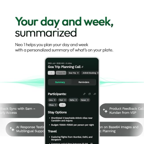 Image of neosapien Neo 1 Wearable AI Personal Assistant - Real-World AI Meeting Notetaker for Offline & in-Person Conversations - Smart Conversation Memory Pendant for Founders & Professionals - Copper