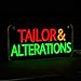Tailor and Alterations LED Neon Sign, Suitable for Stores Offering Custom Tailoring and Alterations Services, 15.6"×7.8", High Bright Business Signboards, Durable, Easy To Install, Ideal for Store