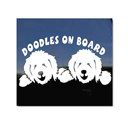 Doodles On Board | NickerStickers® Goldendoodle Labradoodle Vinyl Window Dog Decal Sticker