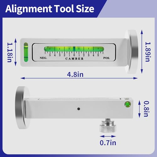 Ziopetru Adjustable Magnetic Gauge Tool, Wheel Camber, Caster Pillar and Wheel Alignment Tools for Automotive Truck RV Tire Repair
