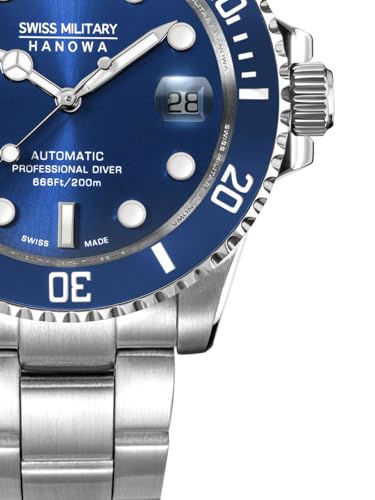 Image of Swiss Military Hanowa SMWGL0006304 SEALORD - Swiss Made Round Blue Automatic - Watch for Men