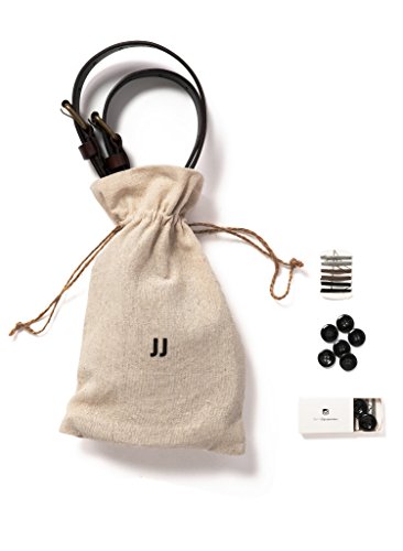 Jj Suspenders Genuine Leather Suspenders For Men With Elastic Strap & Dual Clips (Coffee Brown) #TOP1