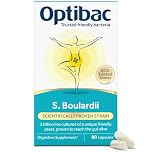 Optibac Probiotics Saccharomyces Boulardii - Vegan Digestive Probiotic Supplement with 5 Billion Live Cultures - Most Trusted & Recommended Brand - 80 Capsules