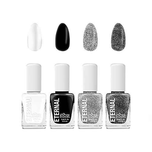 Nail Polish Set - Eternal 4 Piece Kit: Long Lasting, Quick Dry and Cruelty Free. Made in USA - 0.46 Fluid Ounces Each (Winter Night)
