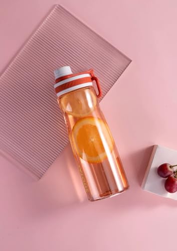 Image of THE VENTI Polypropylene Shotay Cool Unbreakable Water Bottle With Sipper Bpa Free Tritian, Leak-Proof Water Bottle Ideal For Office, Sports, School, Gym (620Ml Peach)