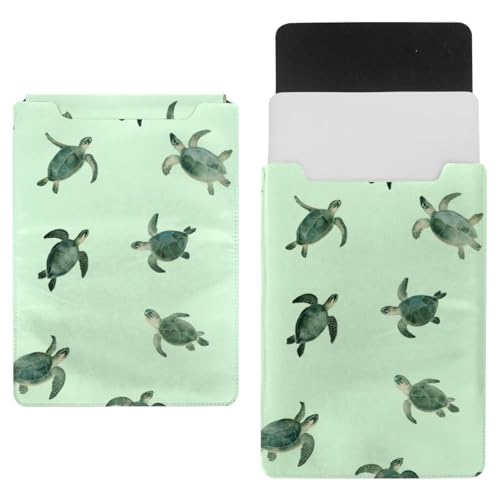 Funda para ordenador portátil maletín verde tortuga marina tamaño 35 x 25,9 cm ligera