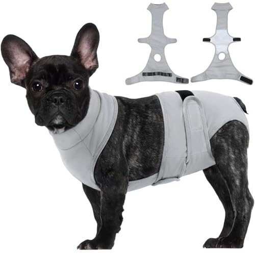 Image of BRKURLEG Female Dog Diapers with Suspender, Washable & Reusable, Grey M