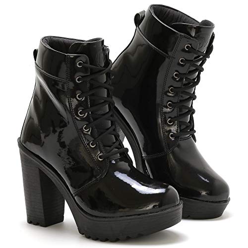 Bota Coturno DM DAMANDO Tratorado Feminino Salto Alto Tamanho:34;Cor:Preto;Genero:Feminino