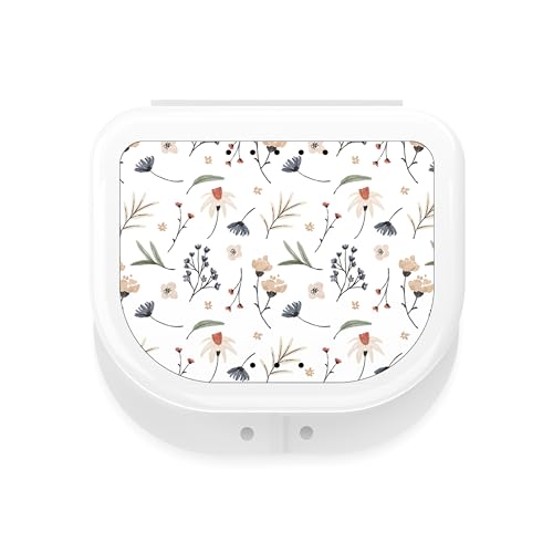Retainer Holder Cute, Aligner Case with Colorful Novelty Cute Patterns, Night Guard Case with Floral...