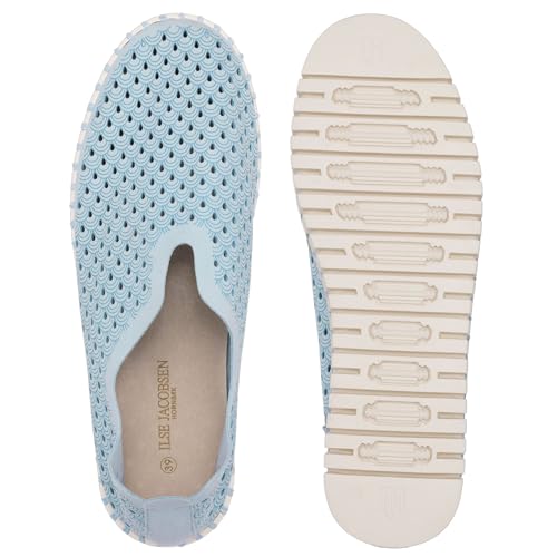 Image of Ilse Jacobsen HORNBAEK Women's Tulip 3373 Platform | Slip-On | Low-Top (Ash Blue, 9)