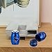 CONGARTENO Portable Mini Bone Ash Urn Cremation Container with Seal, Blue Stainless Steel Family Funeral Casket for Pet and Loved Ones Memorial