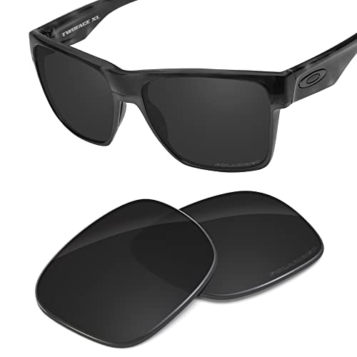 Image of Performance Replacement Lenses Compatible with Oakley TwoFace XL OO9350 Polycarbonate Polarized Etched-Carbon Black