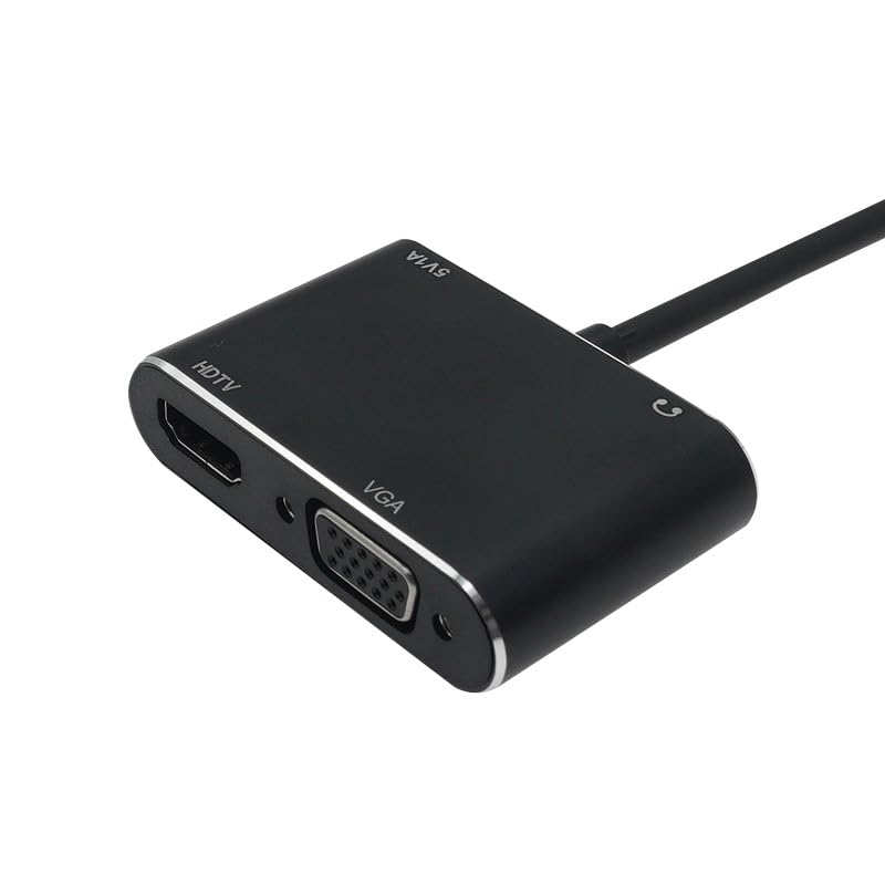 Adaptateur VGA vers HDMI 2 en 1 avec convertisseur audio 3,5 mm pour projecteur