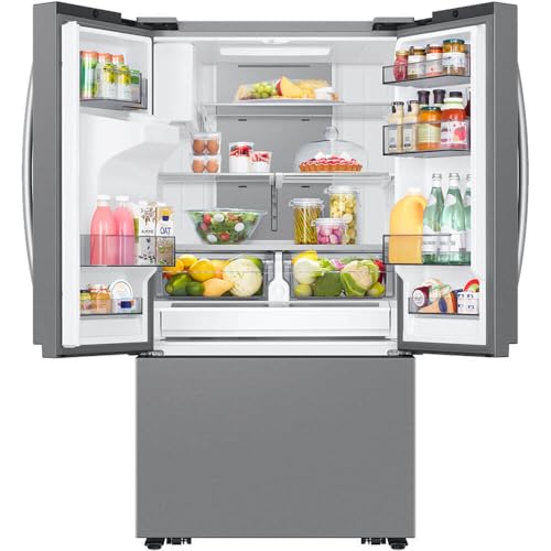 Smart 26 cu. ft. French Door Counter Depth Refrigerator with Four Ice Types - Stainless Steel by Samsung on Fridge.com