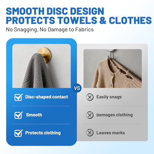 Genfest Suction Cup Hooks, Shower Hooks No Drill, Heavy Duty Wall Hooks for Hanging 15lbs, Reusable Waterproof Towel Hooks for Bathrooms Kitchen Glass Door Tile, Stainless Steel Hook Holder 3 Pack — view 3