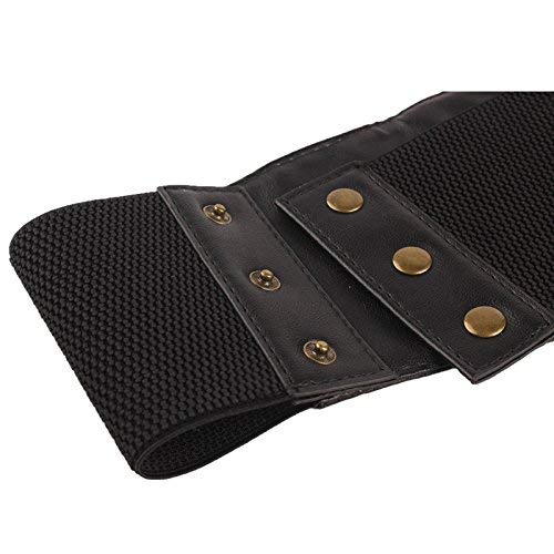 Elastic Corset Cinch Belt Wide Waist Laceup Cinch Belt Tied with Press Stud Botton4