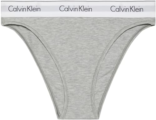 Calvin Klein Damen Slip High Leg mit Logobund, Grau (Grey Heather), XS 6