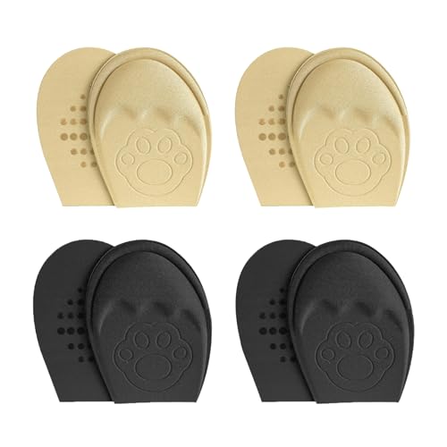 XINIFOOT Lot de 4 paires de coussinets pour plante de pied, semelles intérieures autocollantes pour talons, coussinets antidérapants pour avant-pied, semelles avant réglables, inserts de chaussures à