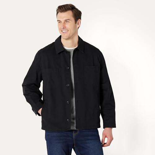Image of Amazon Essentials Men's Relaxed-Fit Stretch Cotton Utility Jacket with Multi Pockets