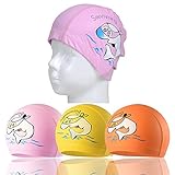5. El paquete incluye: 1 x Gorro de baño Princess Pink, 1 x Gorro de baño amarillo limón, 1 x Gorra de baño naranja soleada. Especialmente perfecto para las chicas de belleza, tres colores utilizados a su vez pueden mantener la frescura del niño y el deseo de nadar.
