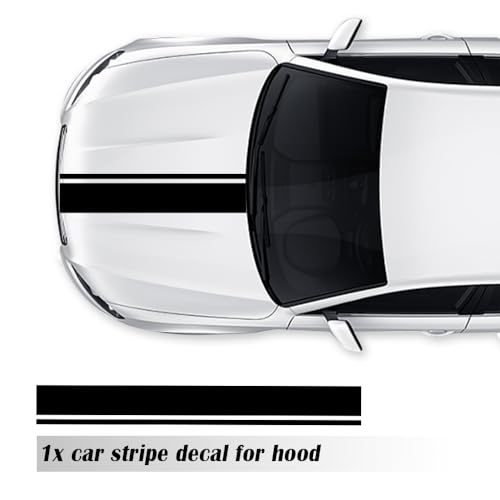 5 Stück Auto Aufkleber,1 Stück Motorhauben Aufkleber+2 Stück Auto Aufkleber Seite+2 Stück Spiegel Aufkleber,Wasserfeste Stylische Aufkleber Auto Tuning für Auto LKW SUV (Schwarz)