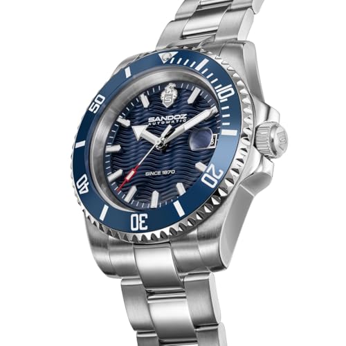 Image of SANDOZ Chanet Premium Embossed Dial Automatic Watch for Men - SZWGL0001203