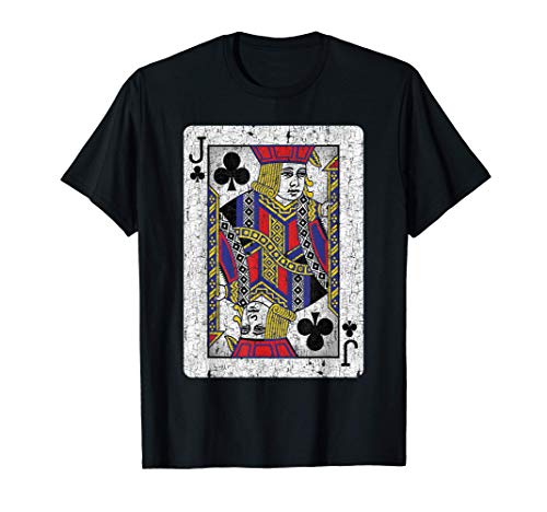 Jack of Clubs Card - Poker, Bridge Player, Costume Camiseta
