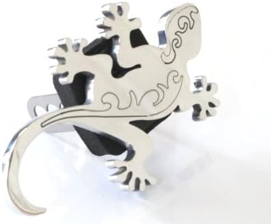 Gecko Hitch Cover - 2" Hitch Receiver - 3/8 Inch Thick High Grade Aluminum - Original and Unique Design - Size Measures 5.5" X 8.5" - Gecko