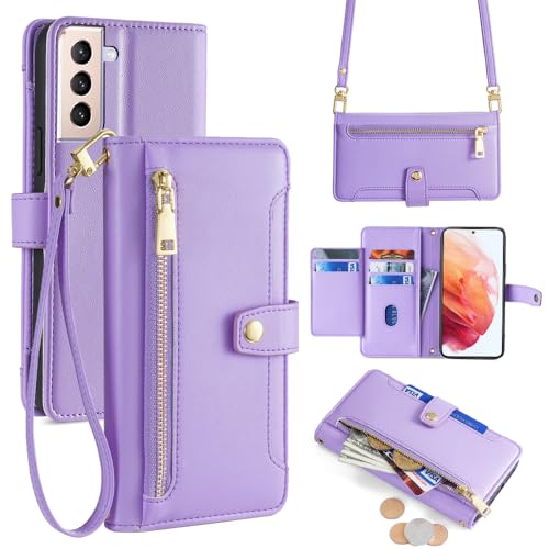 Housse cuir Samsung S24 Ultra violette premium finition haute couture