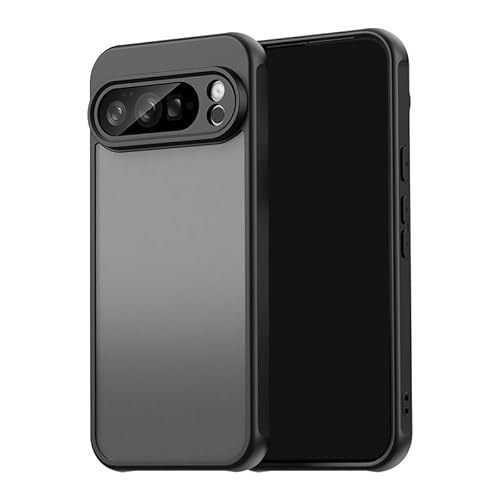 LUNBER-ARMOR�EFor Pixel11 Pro XL �P�[�X �ϏՌ� �J�o�[ �w�� ������ �}�b�g�d�l TPU+�v���X�`�b�N �V���v�� �Ռ��z��(�u���b�N)