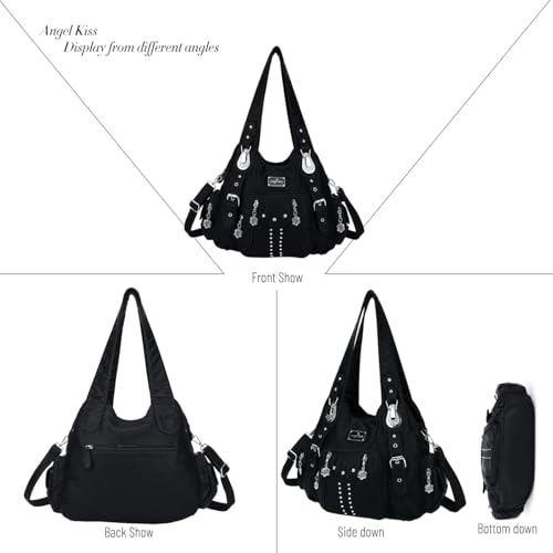 Image of Angel Kiss Purses for Women Soft PU Leather Large Hobo Bags for Women Shoulder Bag | Soft