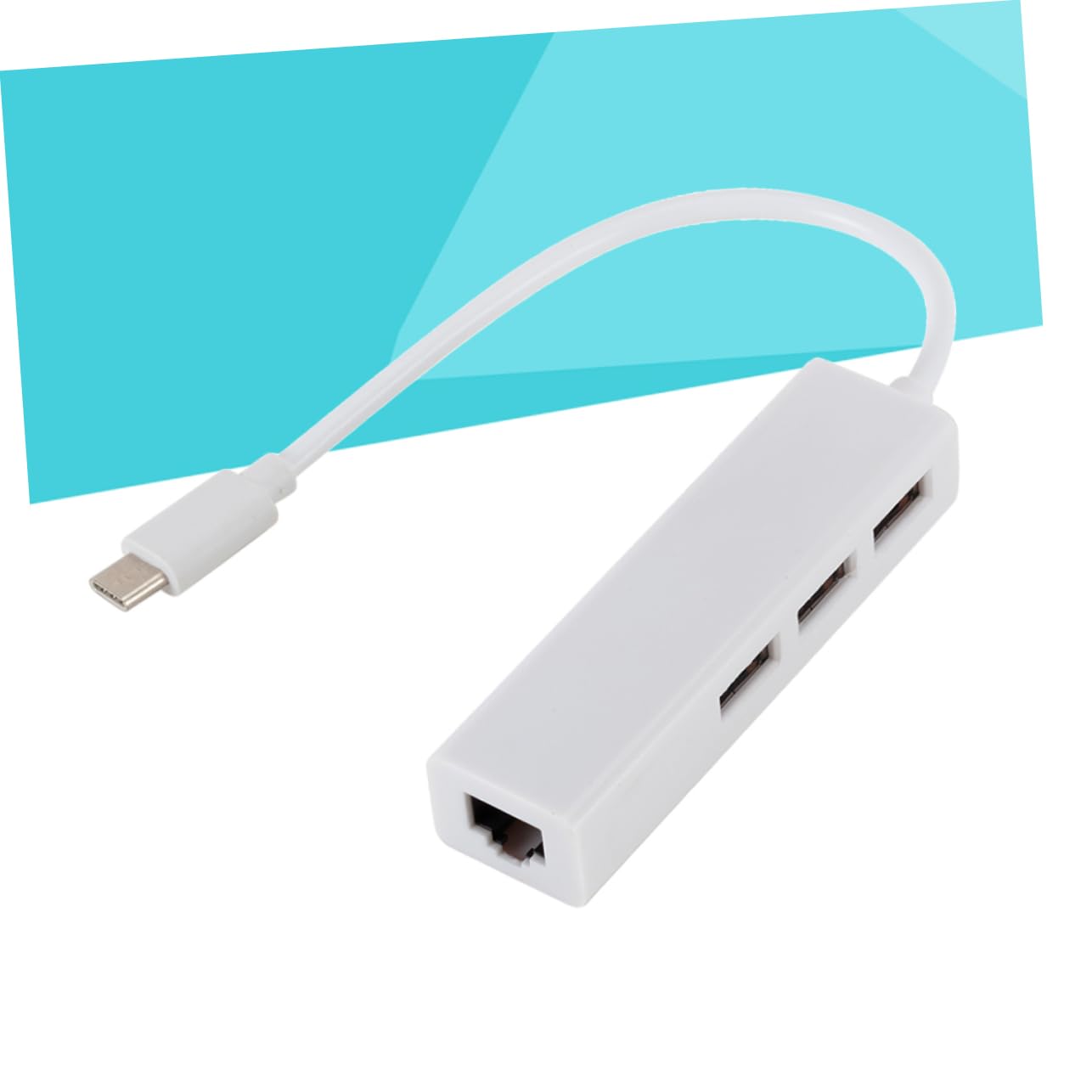 SWOOMEY Whiteout Network Adapter for Notebook 3 USB Port Network Adapter Network Adapter for Laptop Ethernet LAN Adapter White White Put