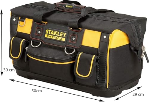 Stanley FatMax Werkzeugtasche / Transporttasche (50x30x29cm, schlagfester Boden, Aufbewahrungstaschen im Inneren, große Öffnung für leichten Zugang, aus robustem Material) FMST1-71180 - 2
