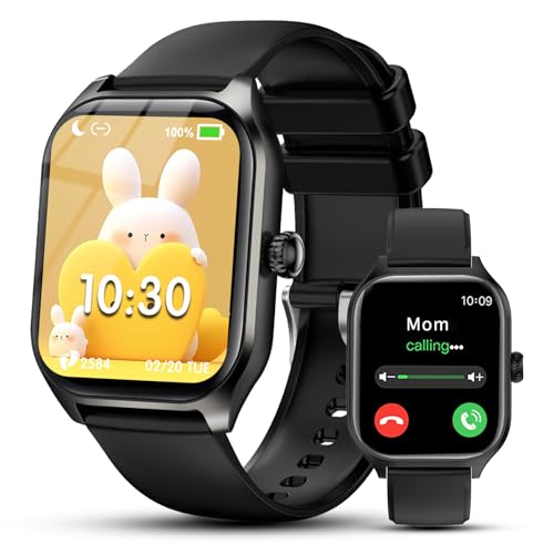 kaacly Montre Connectée Enfants avec D'appel/Réponse Podomètre Météo Réveil 120+Modes Sportifs, Cadeau pour Garçons Filles et Adolescents Compatible...