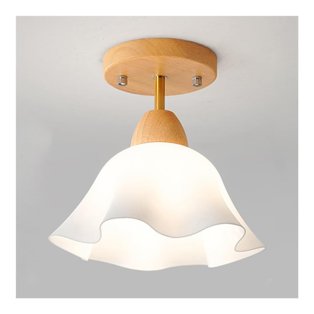 Plafonnier moderne acrylique blanc anti-éblouissement en bois