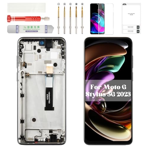 Écran LCD avec cadre noir pour Moto G Stylus 5G 2023 XT2315-1