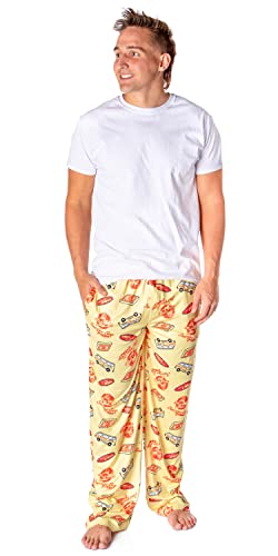 Mad Engine Stranger Things Men's Surfer Boy Pizza Lounge Bottoms Pajama Pants4