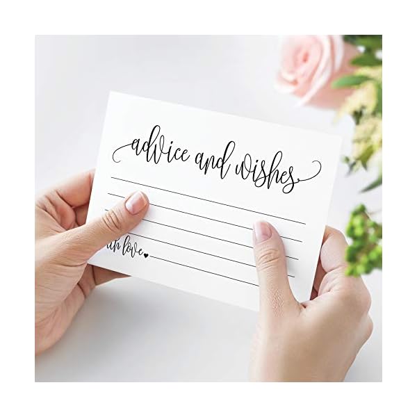 Ratschläge und Wünsche, perfekt für die Brautpaar Babyparty, Abschlussfeier oder Event! Bliss Paper Boutique Karten, 4 x… – Bild 3
