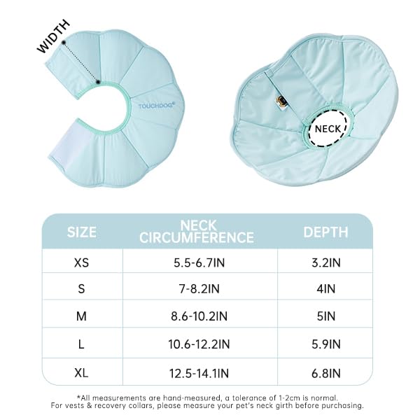 Image of Touchdog Soft Cat Cone Collar, Waterproof Recovery Collar for Cats After Surgery, Lightweight Elizabethan Collar for Kittens, Small to Large (Blue, XS)