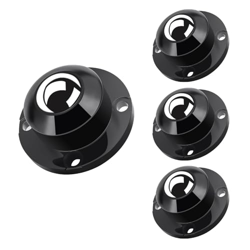 Image of TRVL FIELDER Self Adhesive Caster Wheels for Furniture, Low Profile Casters for Small Furniture, 28 LBS Load Capacity Per Steel Wheel, Rollers Sliders for Kitchen Appliances (4 PCS, Black)