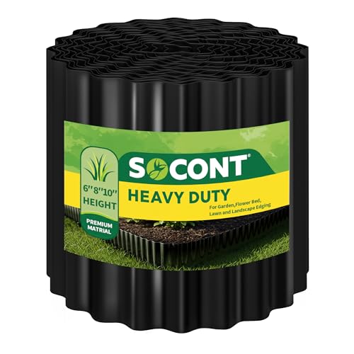 SOCONT Corrugated Metal Garden Edging, 10'×20Ft Durable Landscape...